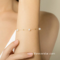 Elegant Jewelry 18K real Gold Natural Pearl Bracelet